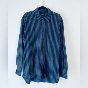 Canali Men's Blue Striped Shirt XXL